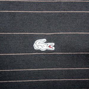 Lacoste Polo Men's size 2 Small striped black